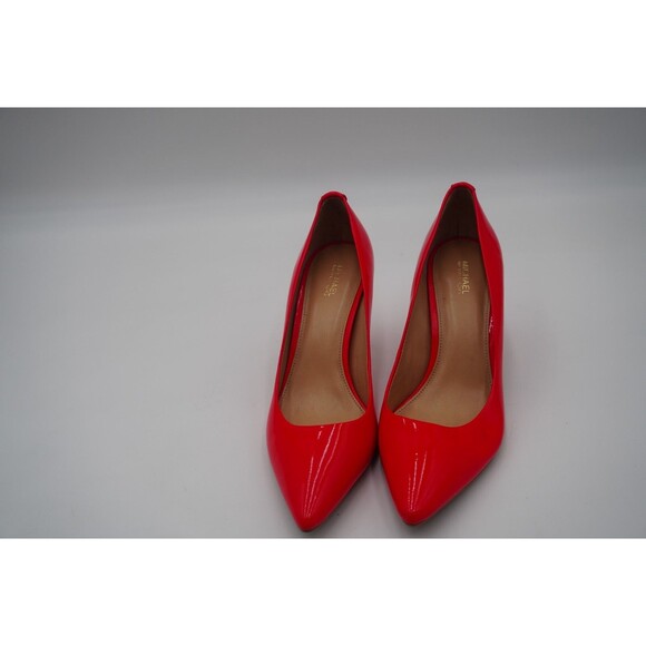 Michael Kors Flex Patent Glossy Leather Coral High Heels Pump Size 8.5M - Picture 9 of 11